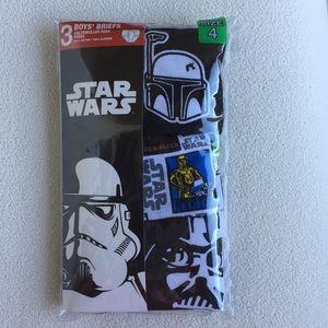 Boys Star Wars 3 Pack Briefs Underwear Size 4